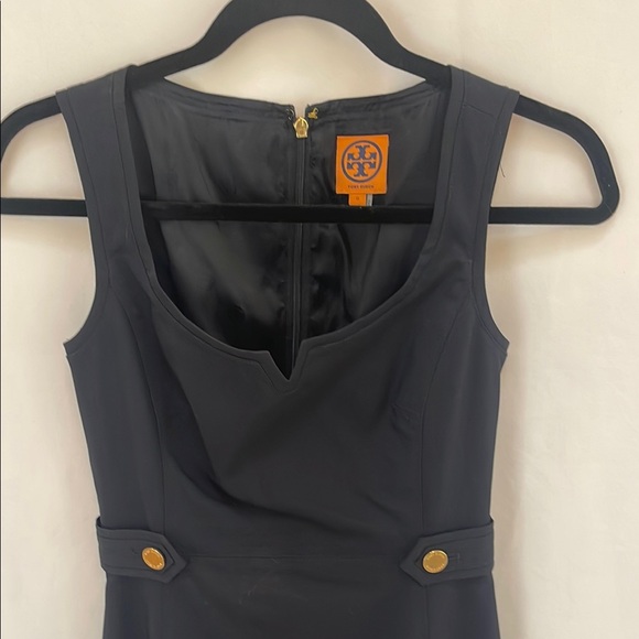 Tory Burch Navy Dress with Gold Accents - Picture 2 of 9